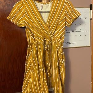 Striped casual mini-dress